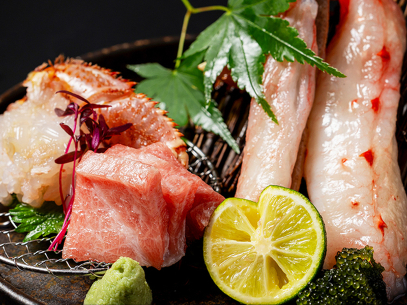 Japanese cuisine and crab course at Toyoda